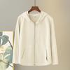 Plus Size Women Spring Autumn Hooded Sweatshirt Loose Casual Oversized Long Sleeve Zipper Hoodie Jackets Tops