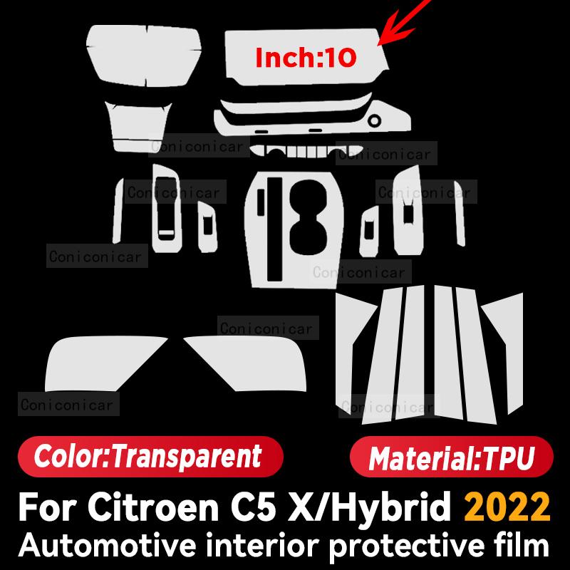 Für Citroen C5 X Hybrid 2022 Auto Innenraum Mittelkonsole Instrument Armaturenbrett Schutzfolie Kratzschutz Aufkleber Zubehör