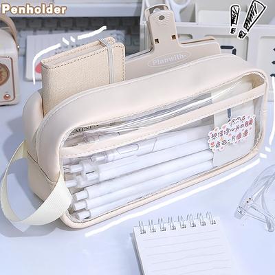 Transparent Large Capacity Pencil Bag Ins Style School Case Stationery Holder