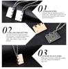 Eternal Love Pair Necklace Popular Brand Pink Gold 18K Genuine Pendant Stainless Steel Love Engraved Love Story [Rockyu] Women's