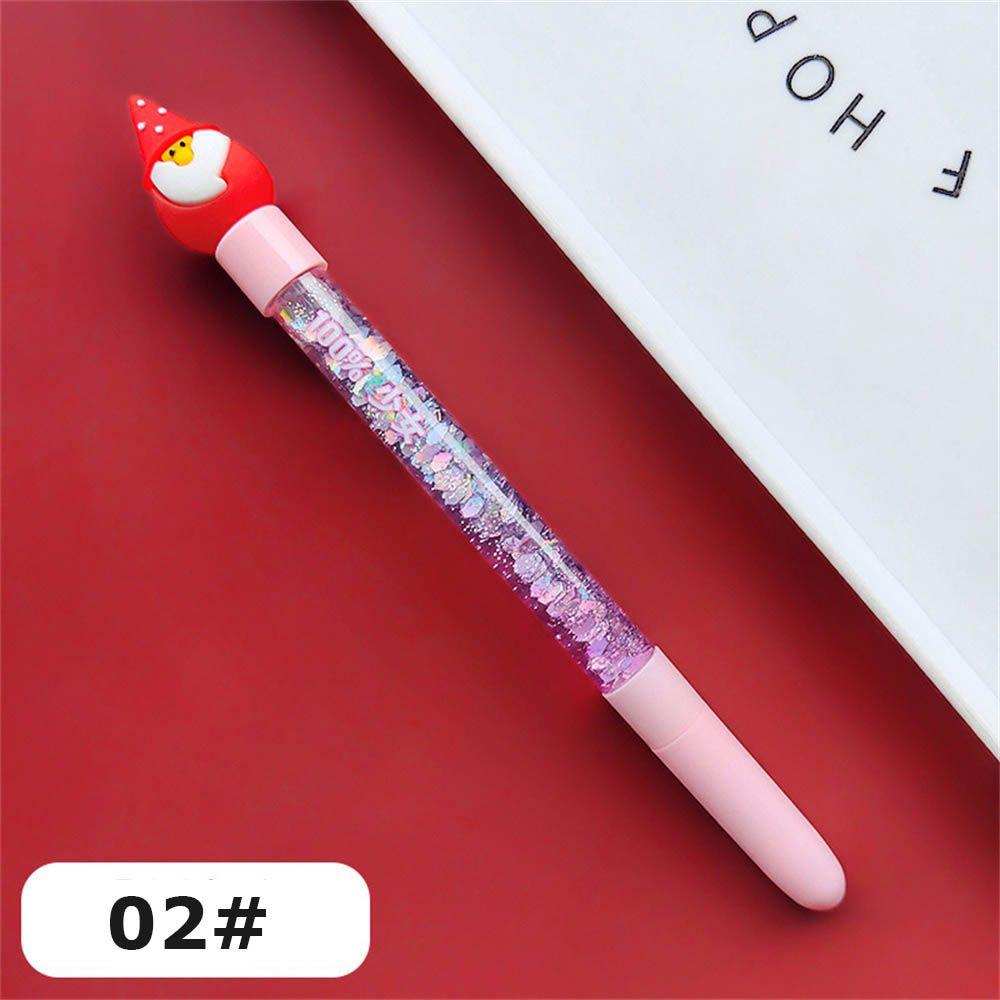 Supplies Christmas Quicksand Pen Quicksand Sequins Gel Pen Christmas Gel Pen Hand Account Pen
