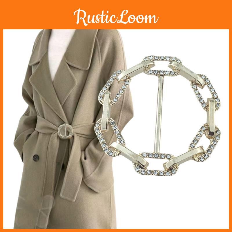 Premium Alloy Scarf Accessories Fashionable Large Buckle For Trench Coats