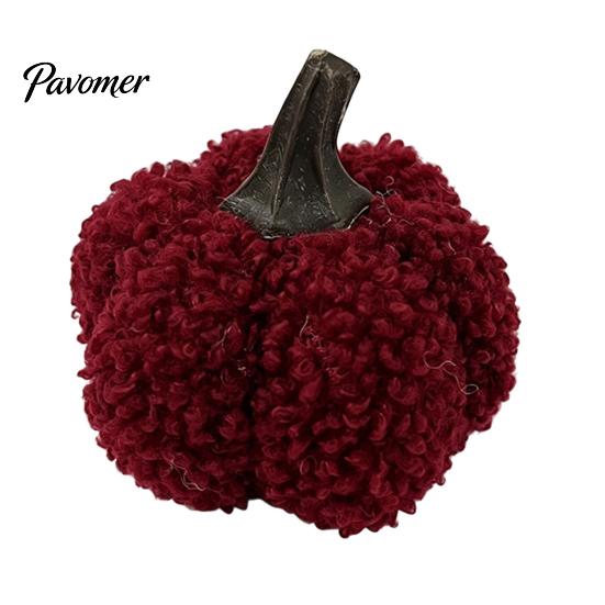 Plush Pumpkin Decor Mini Artificial Decoration, Fall 3D Stuffed Decorative Fabric Pumpkins Ornament for Autumn Halloween Thanksgiving Decoration Teddy