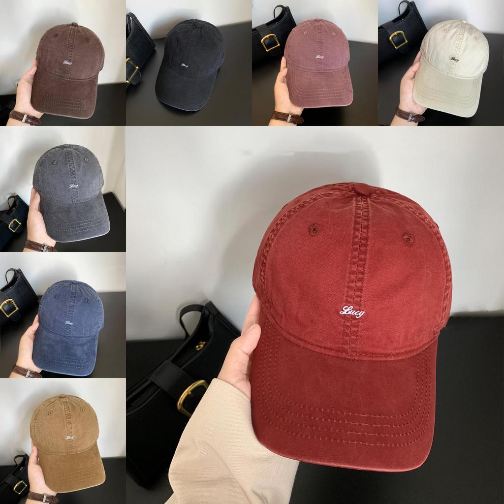 Cotton Baseball Cap With Embroidered Letters For Casual Sports And Sun Protection