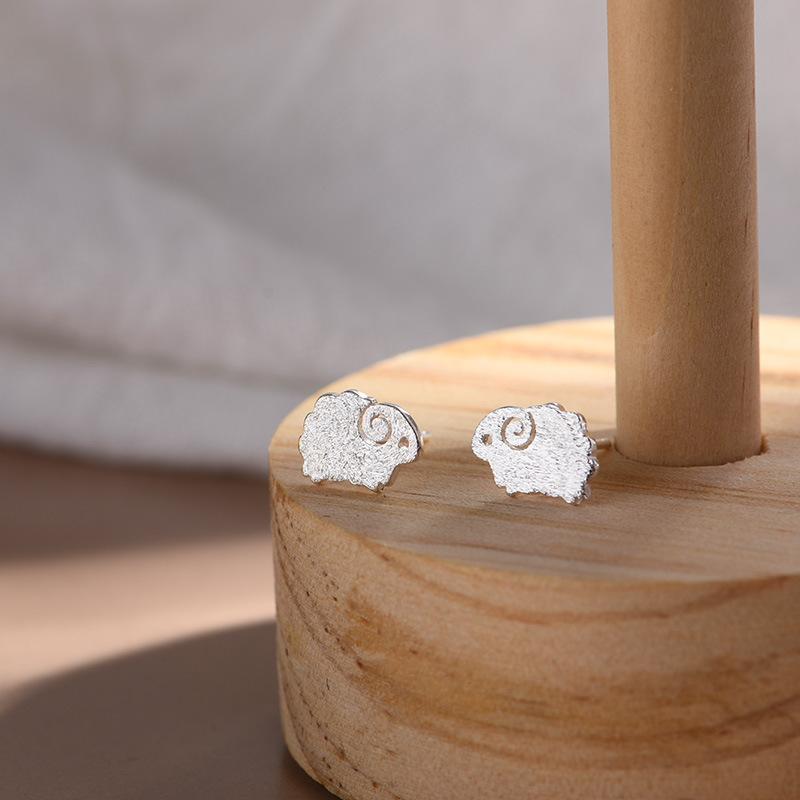 

Simple Brushed Lamb Earrings for Women Trendy Versatile Forest Fresh Creative Ear Accessories