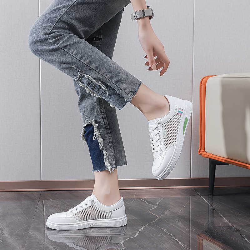 Rubber Sole Outdoor Woman Fashion Woven Woman White Sneakers Ladies Shoes Sport Baskettes Obuv Basctt Temis Tenya Sneacker