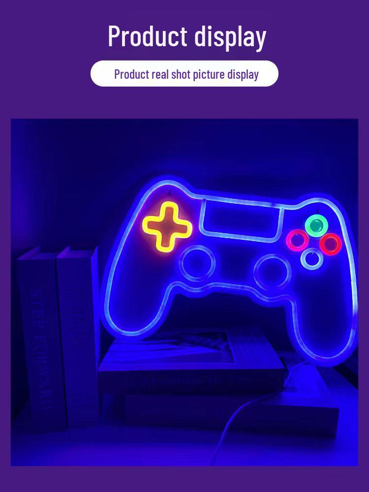 Cross Handle LED Neon Atmosphere Light for E-sports Rooms and Gaming Halls