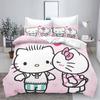 Hello Kitty  Comforter Sets Bedding Set Duvet Cover King Size Queen Twin 3D Children'S Bedding Set 3-Piece 1 Quilt Cover