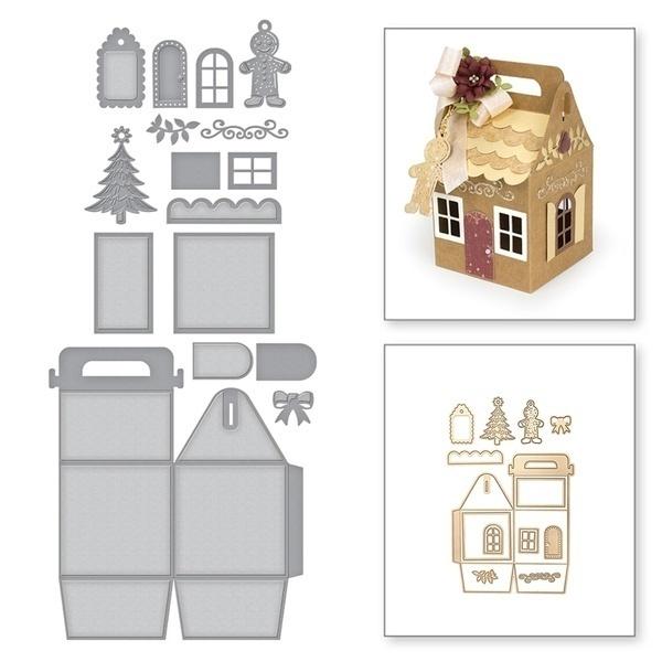 Christmas Gift Box Die Metal Cutting Dies Frame Craft Cutting Die Embossing Stencil for Handmade Paper Card Making Scrapbooking