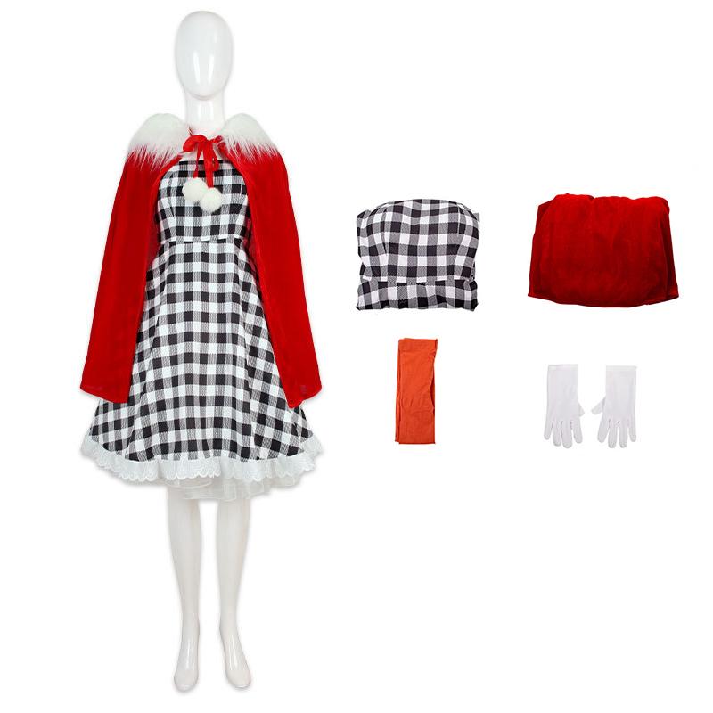 

The Stole How Christmas Cindy Cosplay Costume Set Unique Party Outfit XXXL