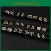 Zodiac Sign Ear Studs With Alloy Material And Creative Constellation Pattern For Gifts