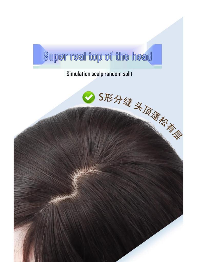 Women's Long Wavy Wig - Natural Fall/Winter Look, Middle Part, Full Coverage