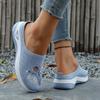 Easy Slip-On Lazy Slides Chinese Style Mesh Upper Shoes Spring Summer Outdoor Home Casual, Women Shoes(The Sizing Runs Big)