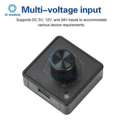 PWM 4Pin PWM Fan Controller Governor DC 5V 12V 24V Speed Controller Type C/DC5521 Interface for Cooling Fans