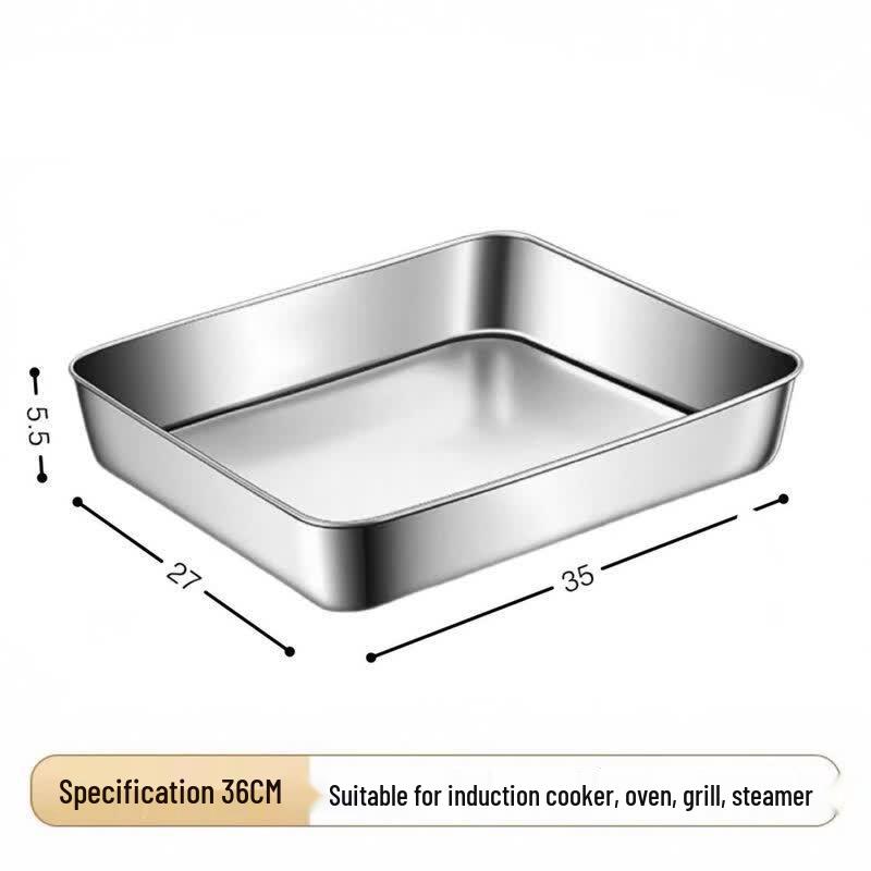 

Multi-purpose 304 Stainless Steel Rectangular Tray with Lid