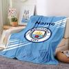 Custom Name Manchester City Theme Printed Blanket Perfect For Couch Bed Travel Outdoor Use Machine Washable Cozy Durable