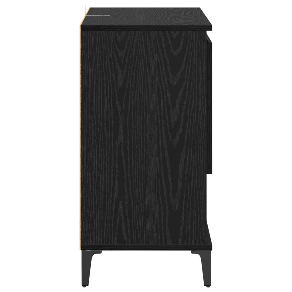 Sideboard Black Oak Effect 60 x 35 x 70 cm Wood Based Material