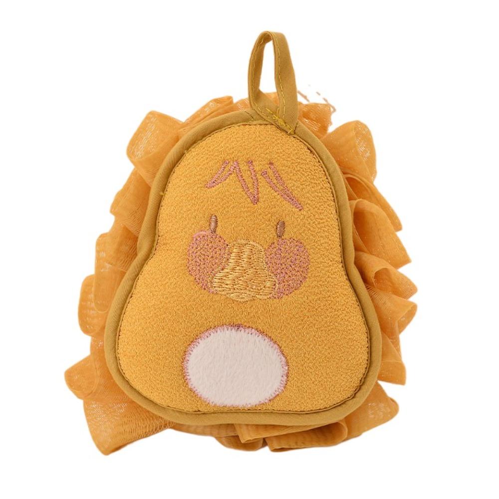 2PCS Fashion Shower Mesh Ball Soft Exfoliating Scrubbers Bathroom Tools Bath Sponge  Apartment жёлтый