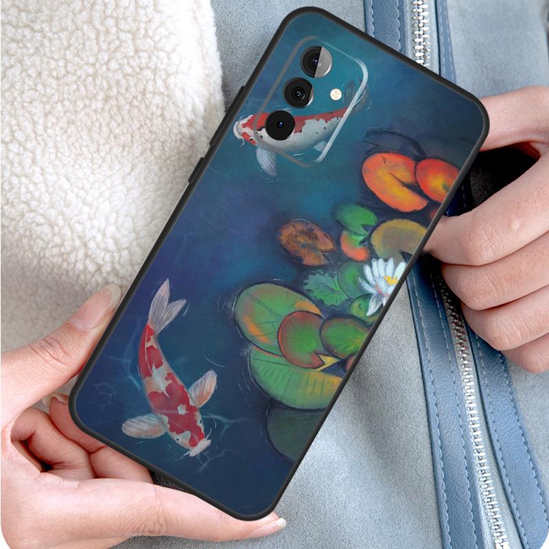 Lotus Flower Phone Case For Samsung Galaxy A55 A35 A25 A15 A51 A71 A12 A32 A52 A13 A33 A53 A14 A34 A54