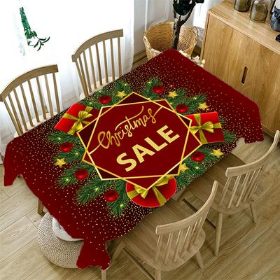 Nappe de noël imperméable, décoration de Table de noël, pour réglage de Restaurant, accessoires cadeaux de dîner à thème de l'année