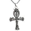 European-American Ankh Necklace: Unisex Eye of Horus Cross