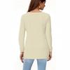 Women's Casual Fashion Long Sleeve Button-Down Pullover Top