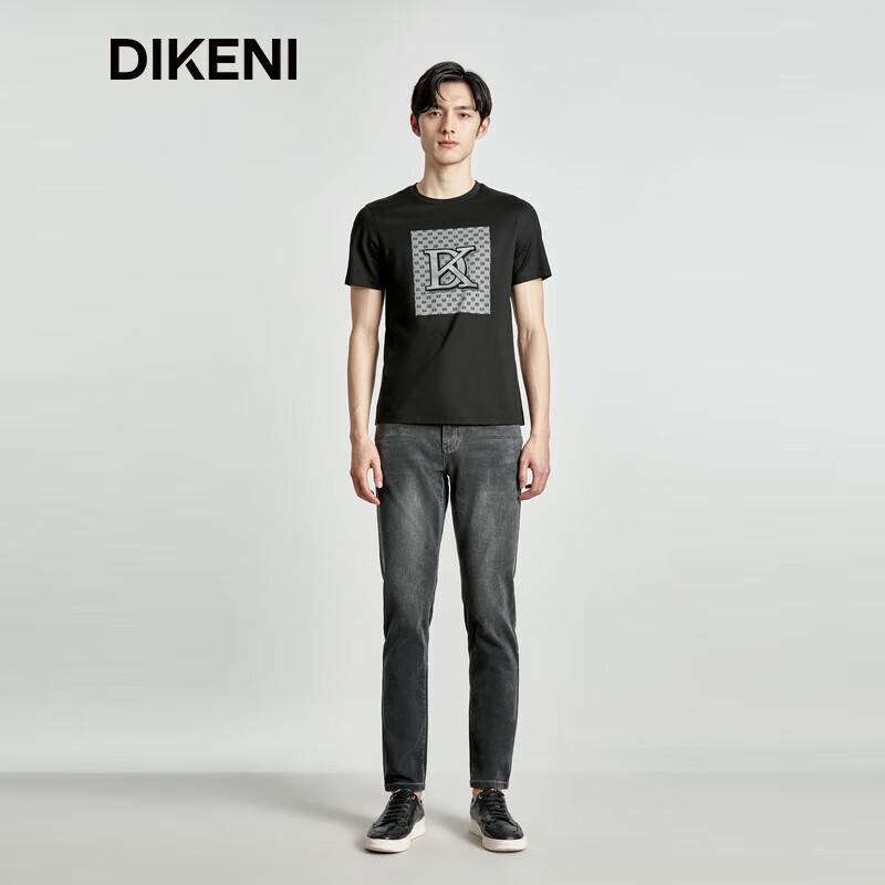 DIKENI Men's Cooling IP Letter Short Sleeve T-Shirt