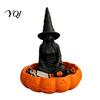 Decorative Trinket Dish for Rings Halloween Witch Jewelry Dish, Gothic Desktop Waterproof Storage Tray Vanity Keys Home Office Decor