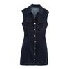 European Style Women's Fashion Denim Mini Dress - Classic INS Hot Trend 7484088