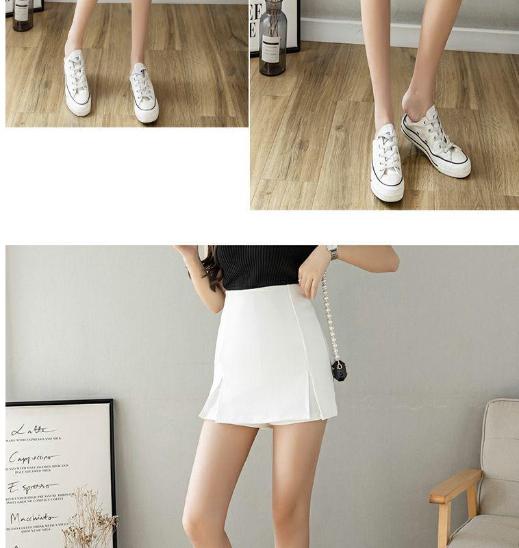 High Waist Elastic Slit Skort - Slimming & Sexy A-Line Shorts for Women 2024
