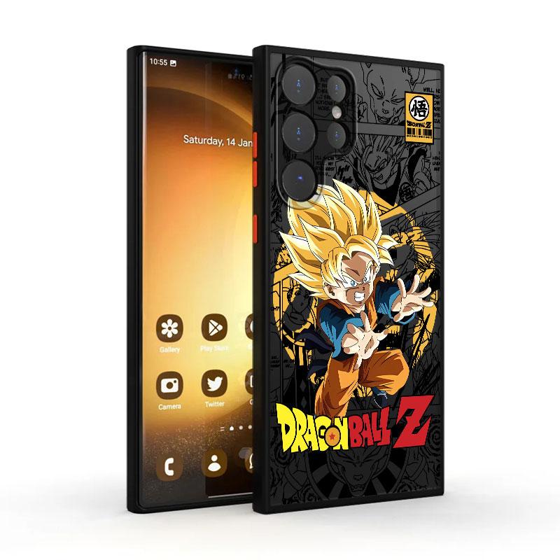 Cool Dragon Ball Goku Black Edge Shell Phone Case for Samsung Galaxy S22 Plus S21 FE Note 20 10 S10 S20 S25 S23 Ultra S24 S21 S9
