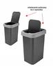 Valor 25 Tilting Waste Bin For Garbage, Light Gray, Narrow, Slim, 2 1 Pc