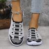 Knitted Half-slip-on Women's Shoes, Casual and Fashionable, Large Size, Lightweight, Breathable, Flat Sole, Single Shoe, Walking Sports Shoes