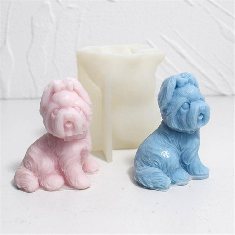 Puppy Candle Molds Lovely Dogs Silicone Mould DIY Baking Molds Craft Soap Mould