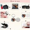 WTEMPO Anpassbares beidseitig zu öffnendes rundes Ring-Legierungs-Schlüsselanhänger-Set DIY Damenmode-Schmuck Geburtstagsgeschenk Festliches Andenken