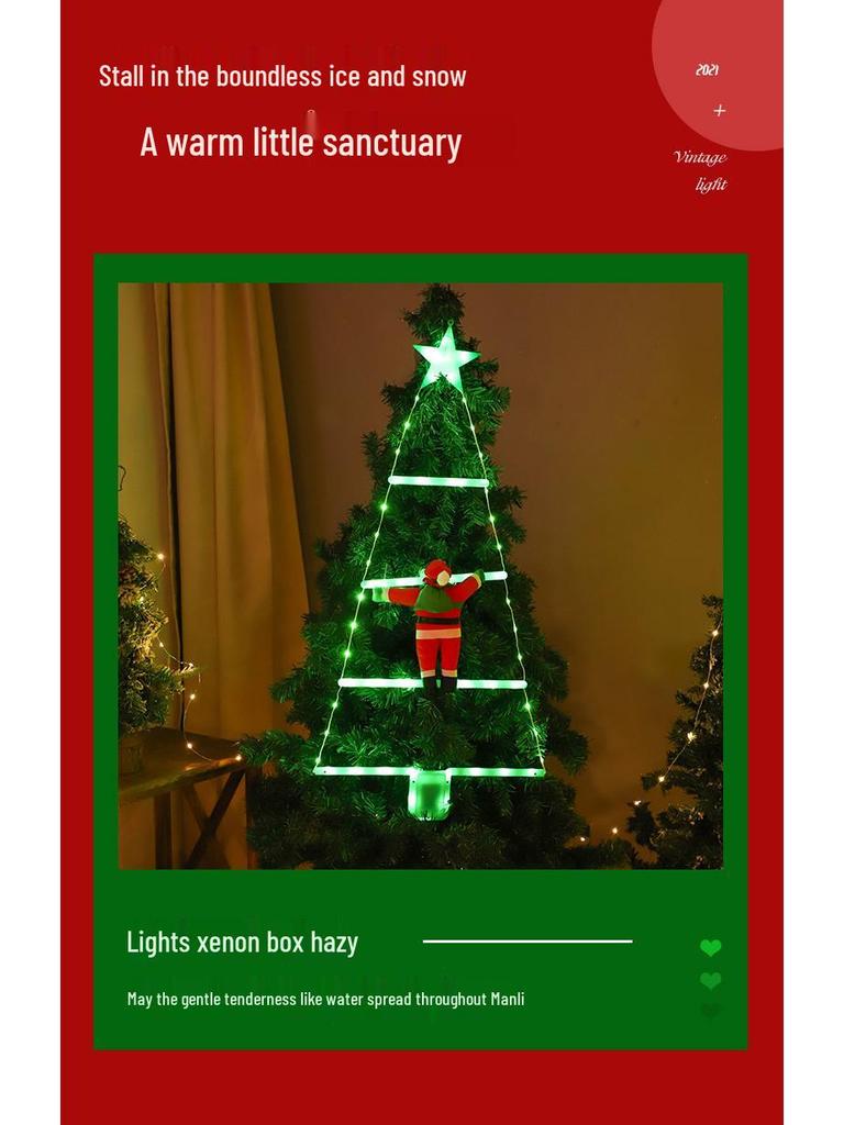 Weihnachtsmann Kletterleiter LED Lichterkette - Weihnachtsfeiertagsdekorationen