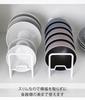 Yamazaki Tower Bowl & Rice Bowl Storage Rack, White, W26.5 x D8 x H10cm, for Upright Storage, Drawer & Cupboard Storage, 1397
