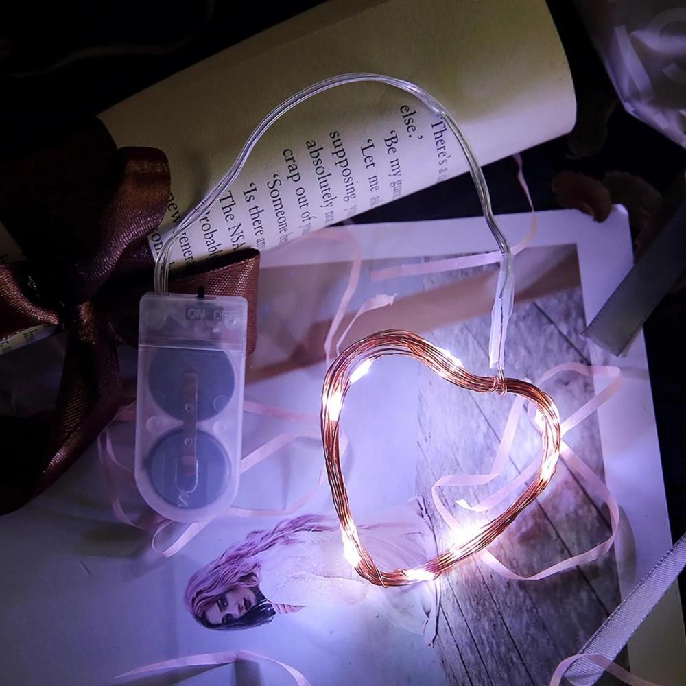 LED Lighting, Battery-powered Wires, Christmas Tree Lights, 20 LEDs, 2m, Cold, Cold