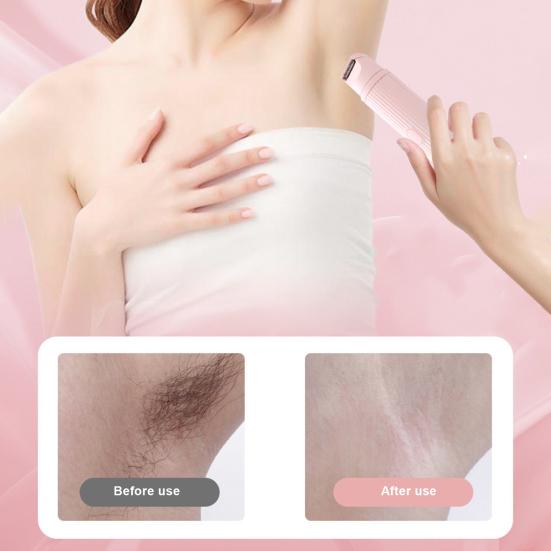 Yousheng Women Electric Shaver Double Heads USB Rechargeable Waterproof Portable Face Body Bikini Area Arm Leg Hair Removal Epilator Razor Trimmer