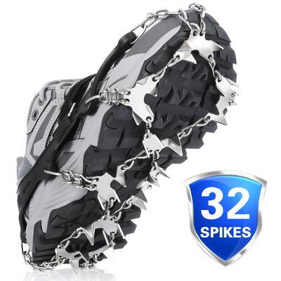 32-Tooth Ice Claw Stainless Steel Anti-Slip Shoe Cover Snow Anti-Slip Device Anti-Slip Chain