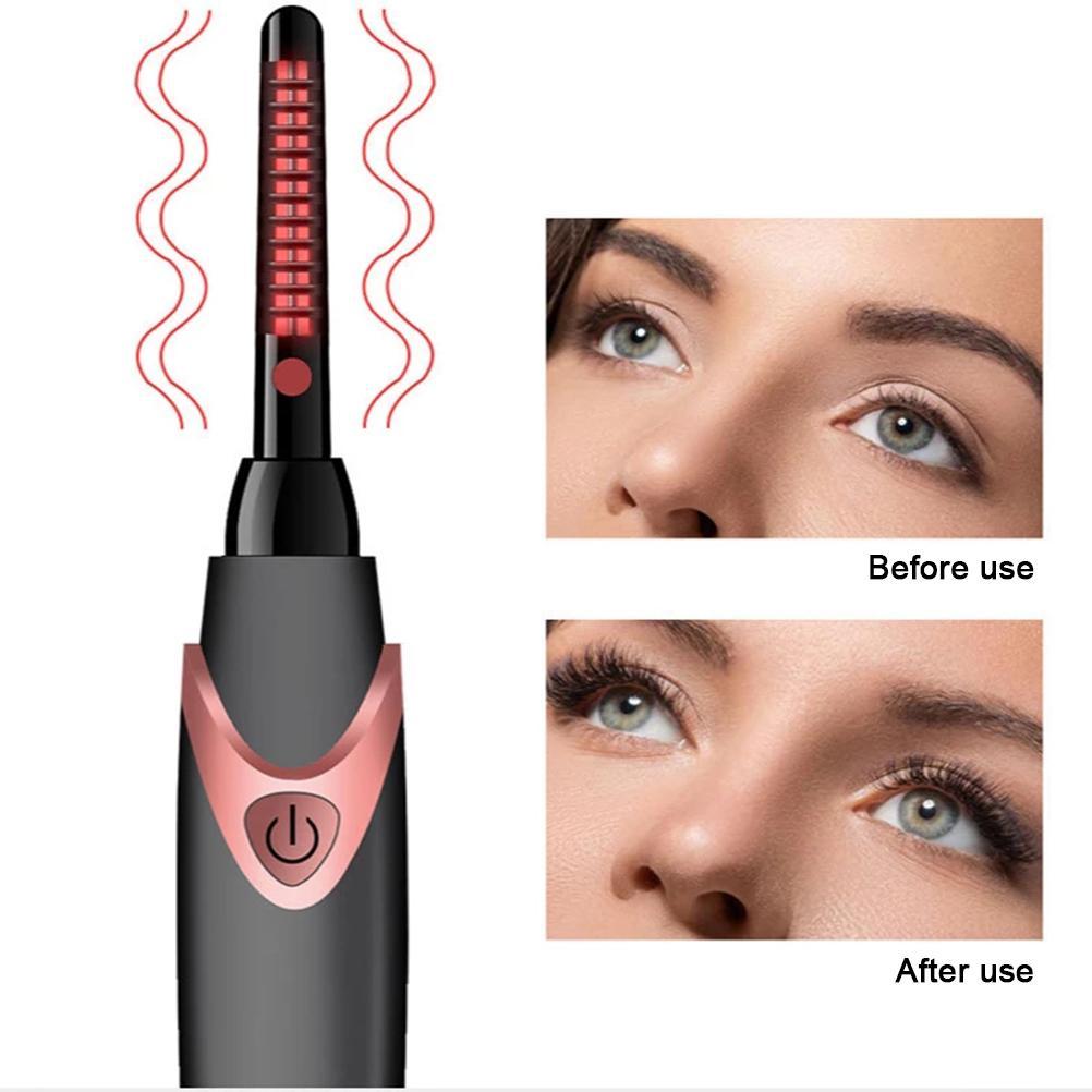 

Подогреваемые щипцы для завивки ресниц Электрические щипцы для завивки ресниц Быстро нагревающиеся Долговечные USB-заряжаемые ресницы чёрный