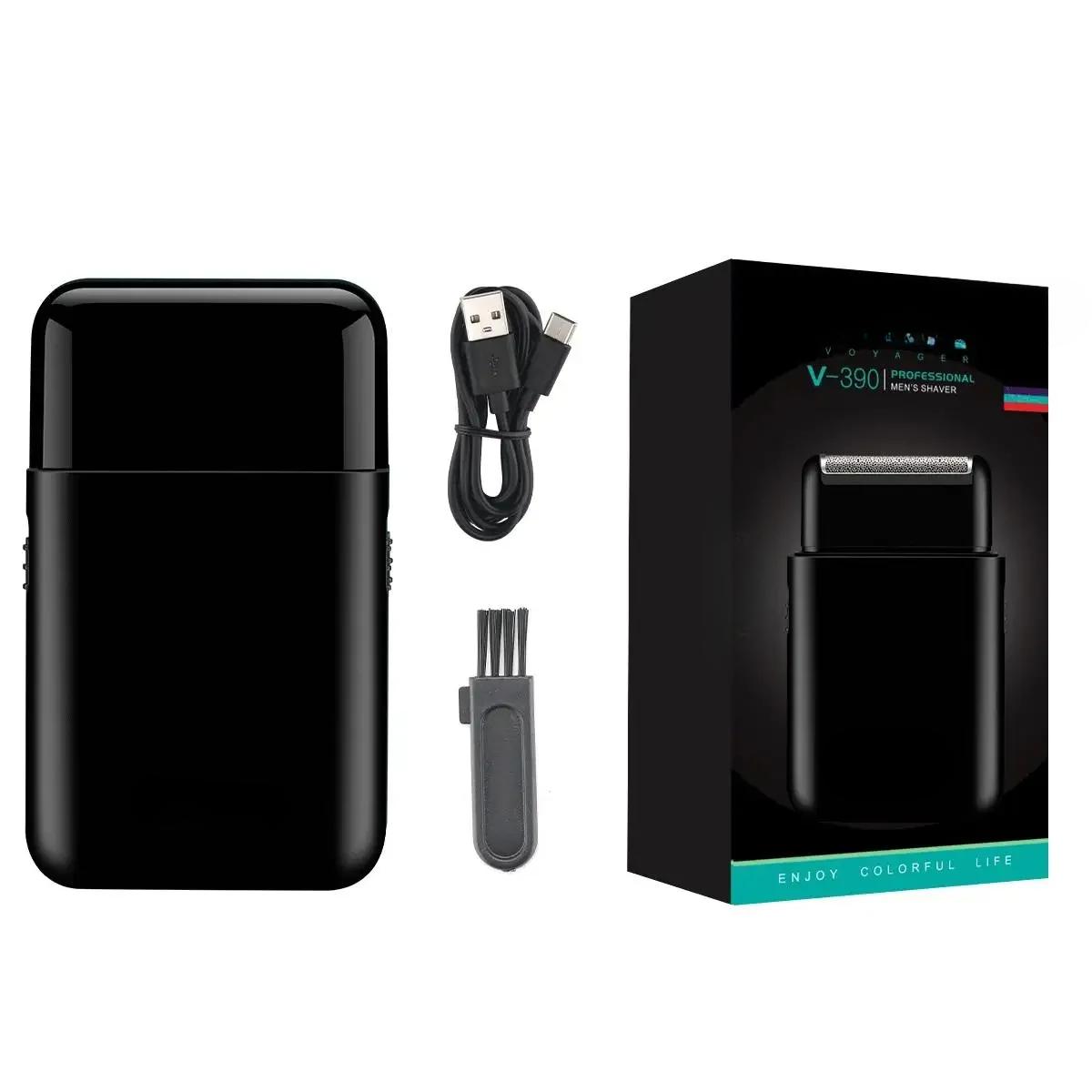 

Мини триммер для бороды с одним лезвием, беспроводной, электрическая бритва для лица, перезаряжаемая фольгированная электробритва для мужчин