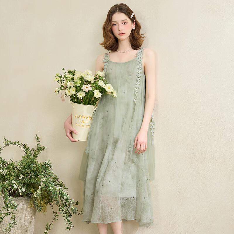 Xiyu Floral Strap Fairy Gauze Dress