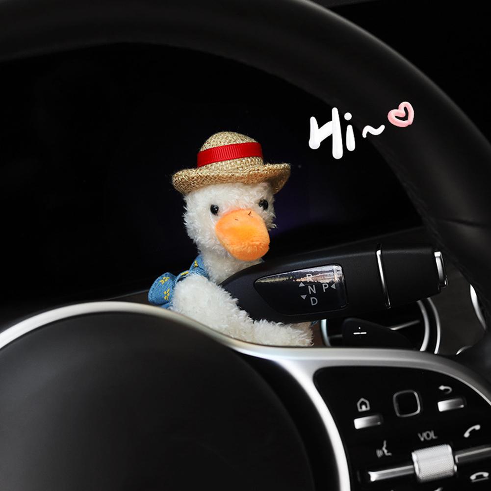 Cartoon Plush Vest Duck Clutch Decoration Stuffed Dolls Bumper Hanging Straw Decorative Decorat H8P0