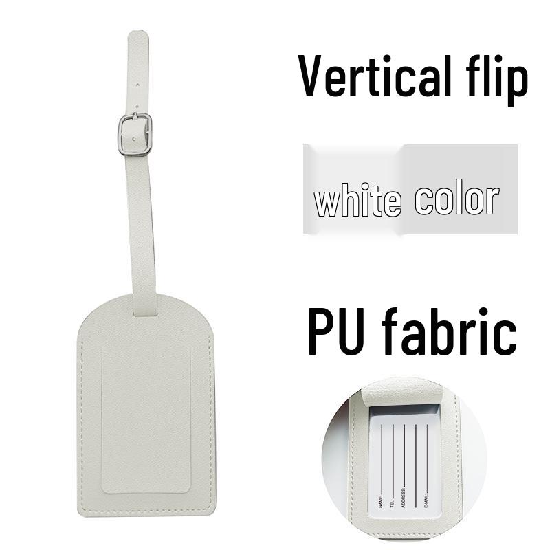 Cross-Border Spot Thickened PU Leather Boarding Pass with Pocket, Hardware Buckle-Free Interior, and Signature Paper Luggage Tag