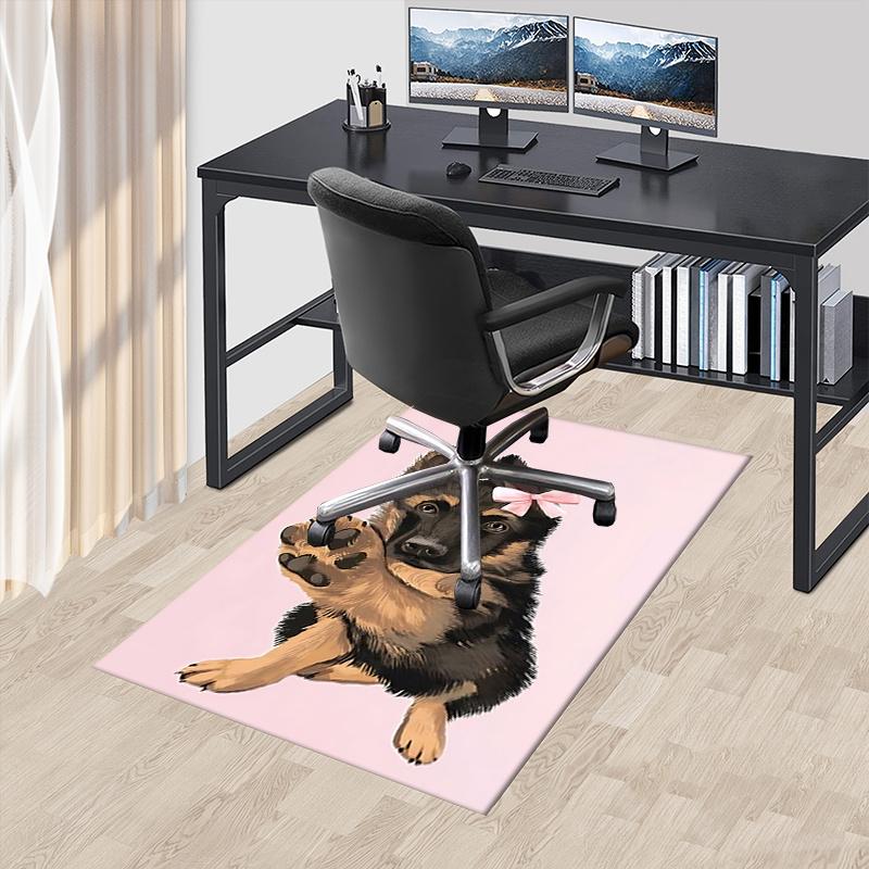 German Shepherd Theme Chair Mat Office Carpet Oversized Rug for Home Decor, Sofa Carpet, Desk Chair Mat, Gift Idea for Office and Living Room