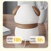 Adorable Rechargeable Silicone Puppy Night Light - Tap-Activated LED Bedside Lamp with Feeding Mode