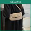 Sac Carré Compact Chic Décontracté Hiver 2023 Nouveau, Couleur Unie Élégante, Détail Gaufré, Porté à l'Aisselle, Bandoulière Unique, pour Femme, Blanc