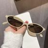 New Women's Small Frame Oval Sunglasses Summer Sunshade And Sun Protection Casual Glasses Retro Men Designer Eyeglasses