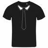 Mens T-Shirt Tie S To XXL Fancy Dress Suit Tuxedo Carnival Fun